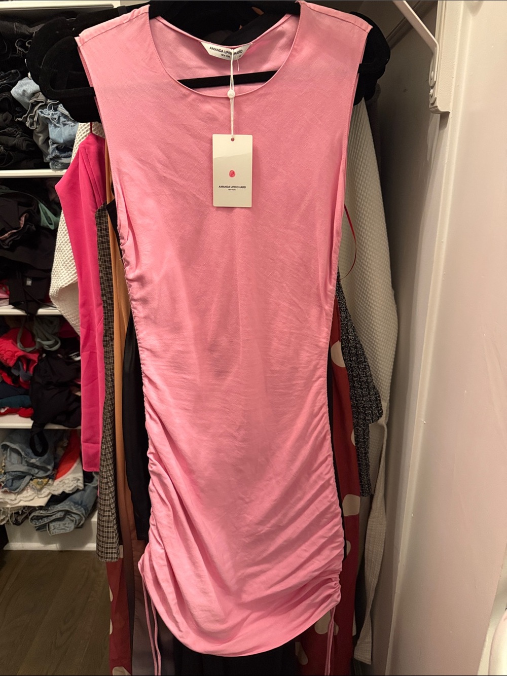 Sleeveless Pink Ruched Amanda Uprichard Dress